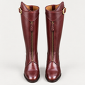 PGH Winebraid — Burgundy leather Zip Polo Boots