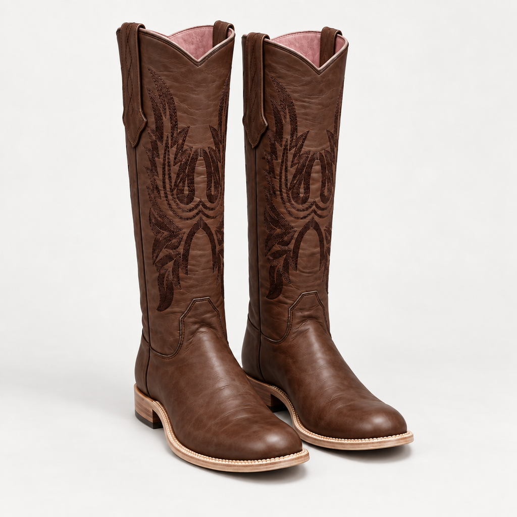 PGH Heritage Western Chocolate Brown Leather Polo Boots
