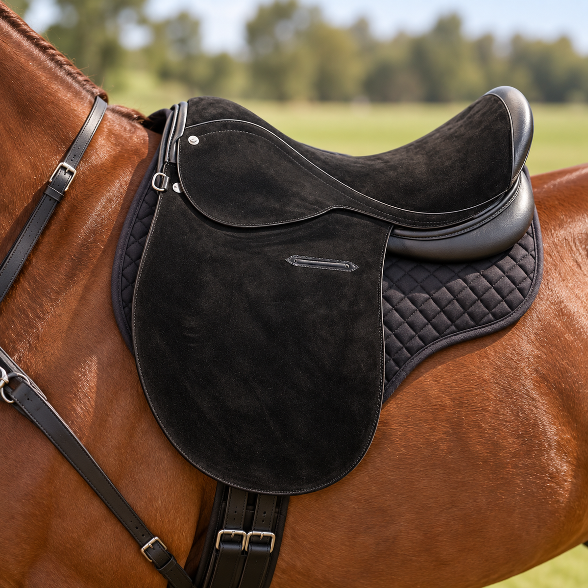 PGH Polo Saddle - Black Suede