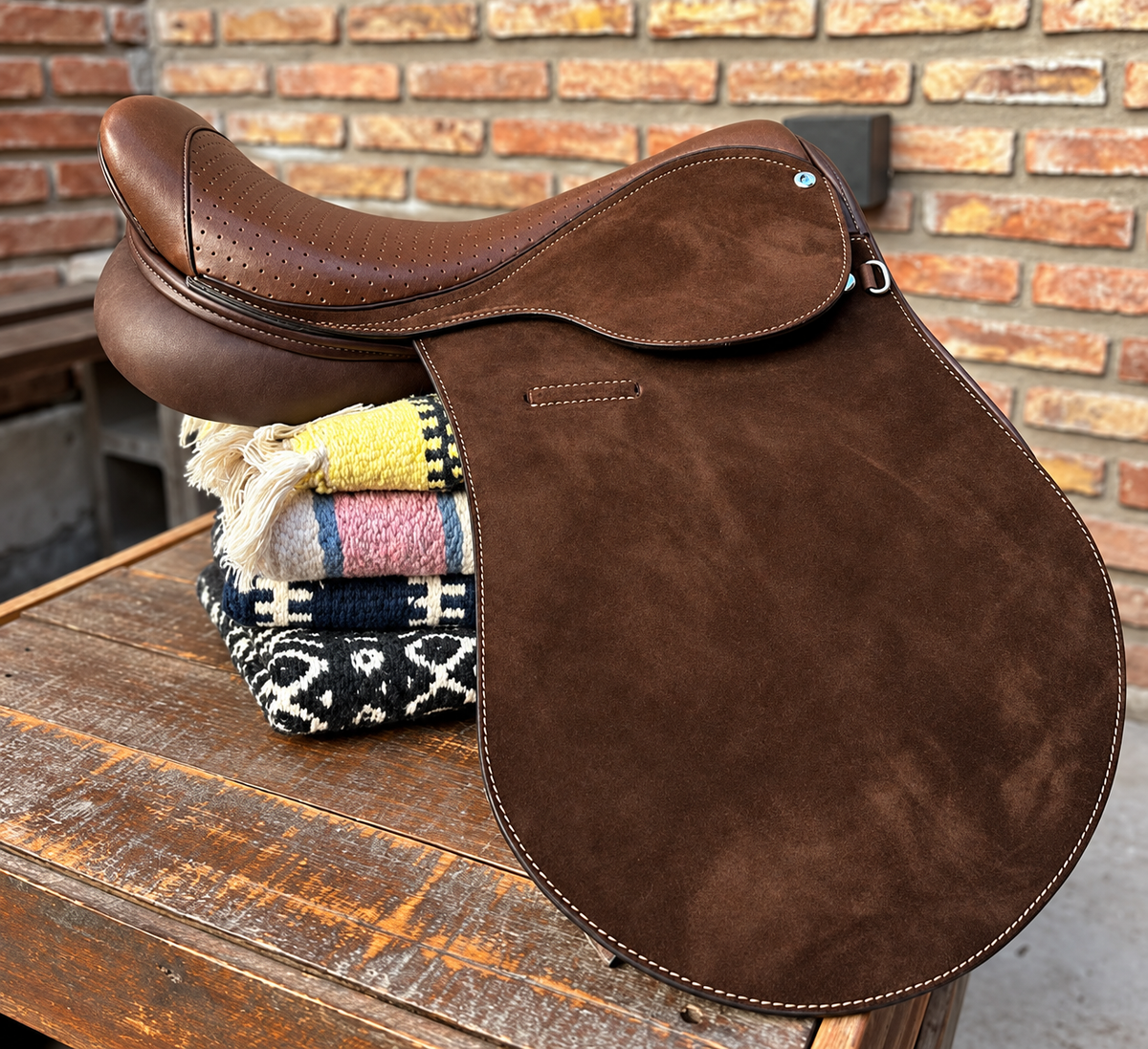 PGH POLO SADDLE - BROWN SUEDE