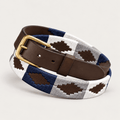 Navy, White & Grey Gaucho Polo Belt